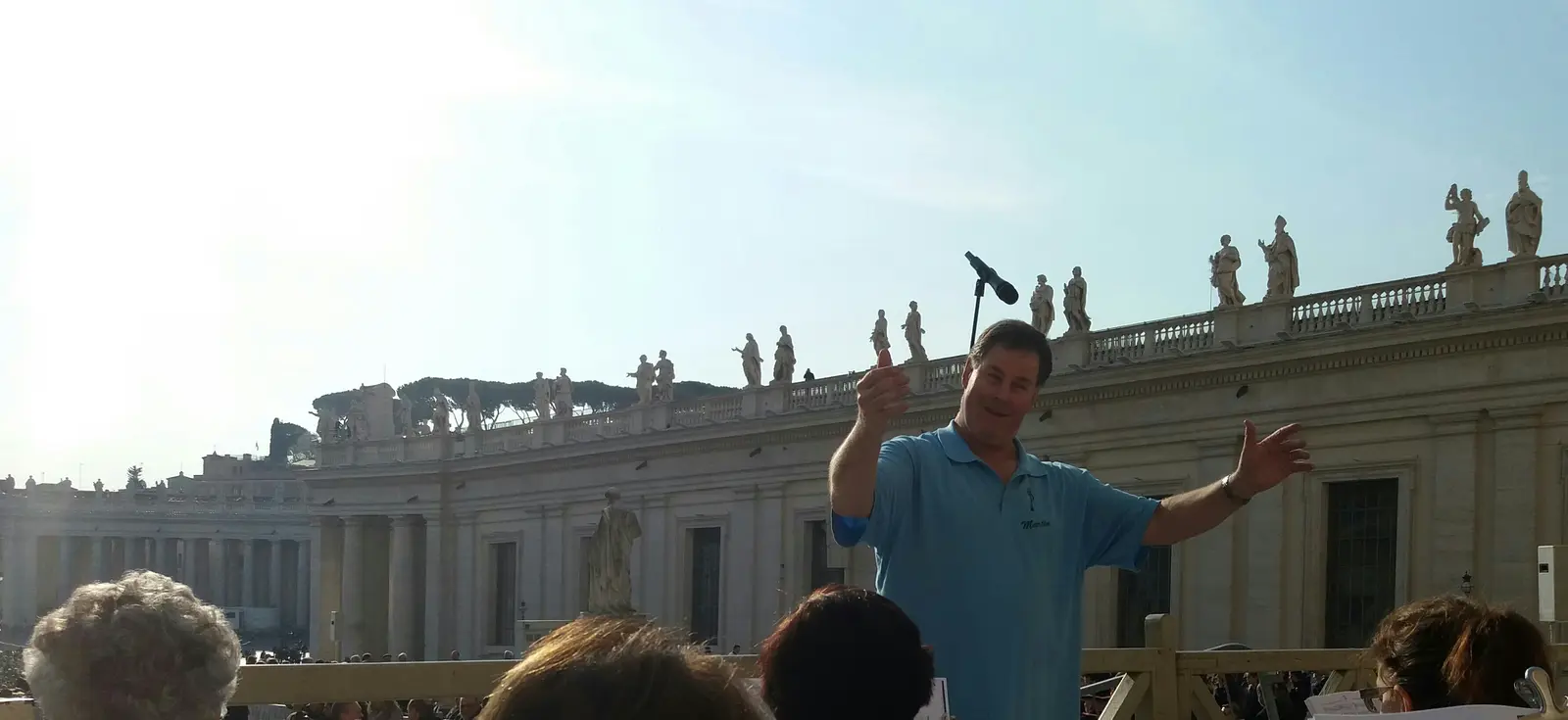 Martin Huss en la Plaza de San Pedro, Roma, 2017
