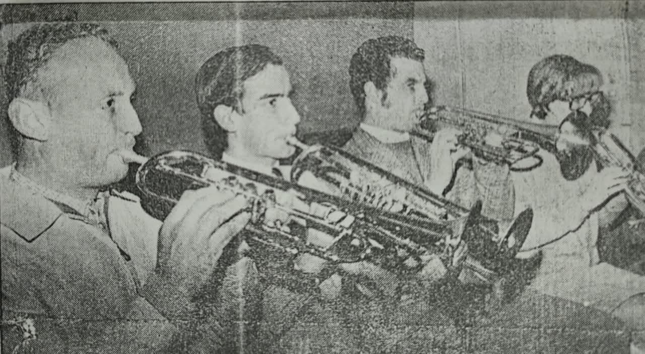 Jorge Becker, Ernst Schuster, Jochen Becker y Trudi Stiefel. (Octubre de 1970)