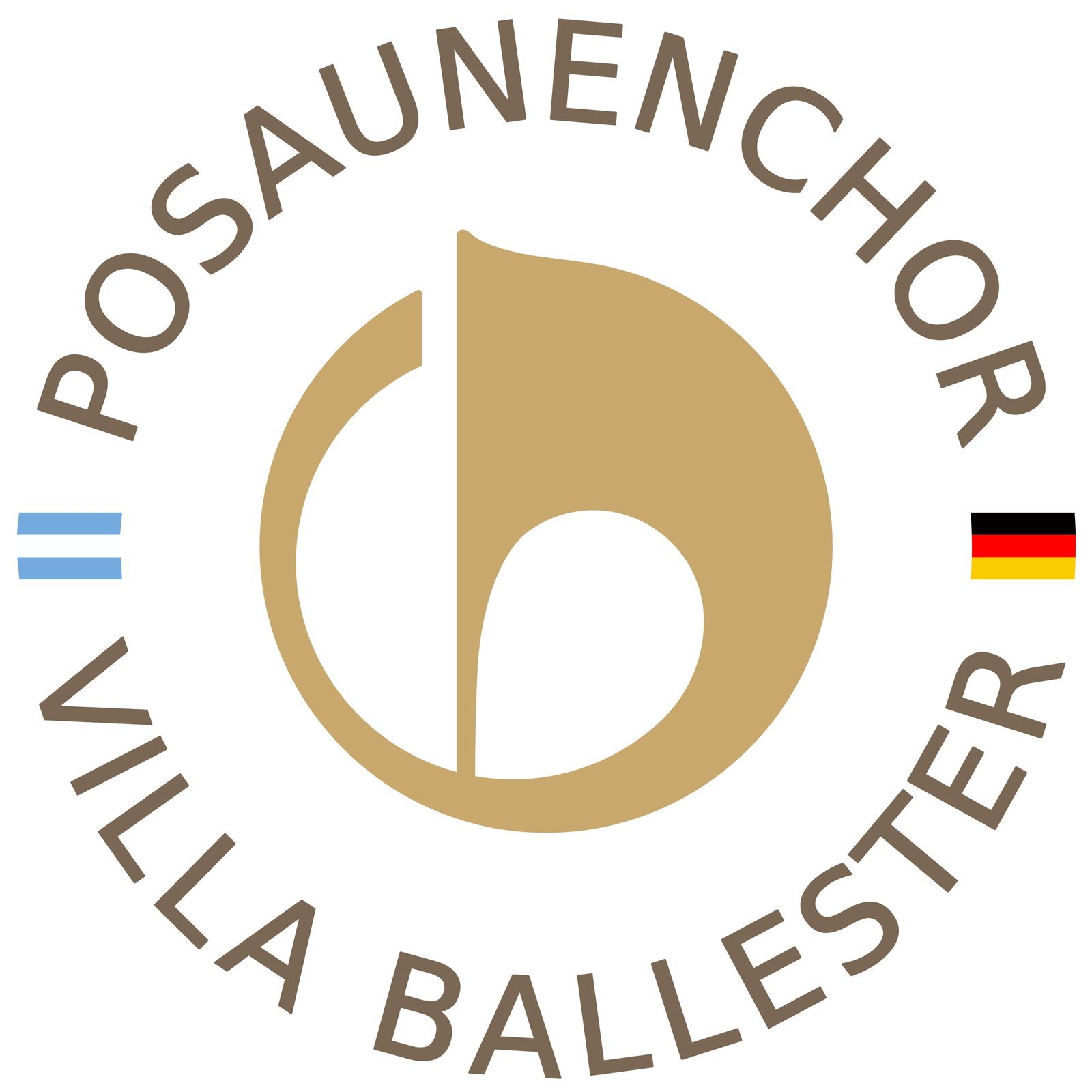 El logo del Posaunenchor Villa Ballester, diseñado por Peter Becker (1973 · El logo del Posaunenchor)