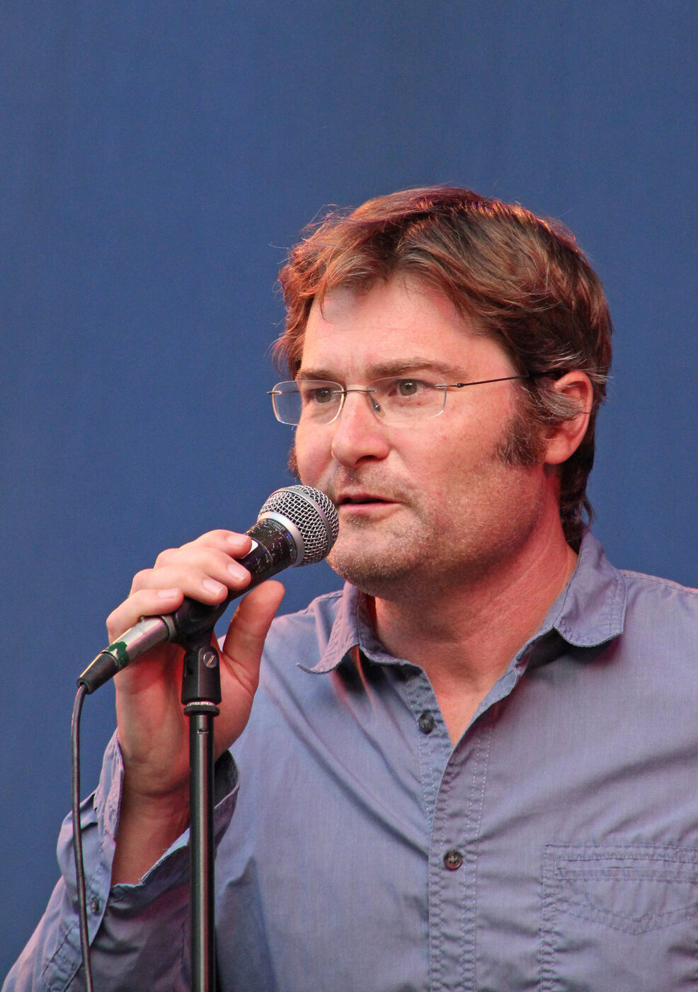 Valentín Garvie beim Trompetespielen